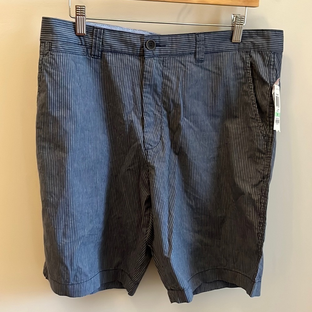 Charter Club Macy’s Men’s Shorts NWT Striped Blue Waist 34